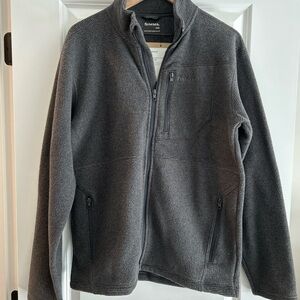 Simms Charcoal Zip-Up Men's Sweater